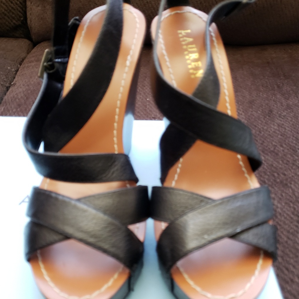 Ralph Lauren Blk Wedges